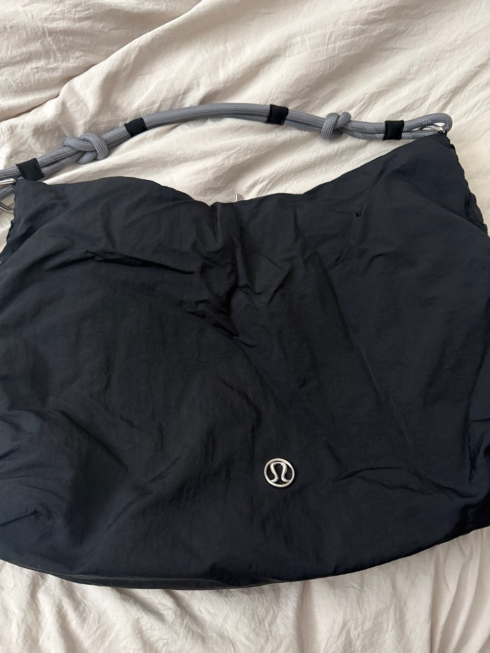 Lululemon Black Ruched Tote